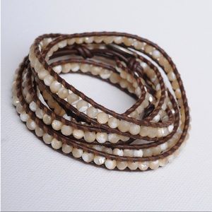 Chan Luu Wrap Bracelet on Brown Leather